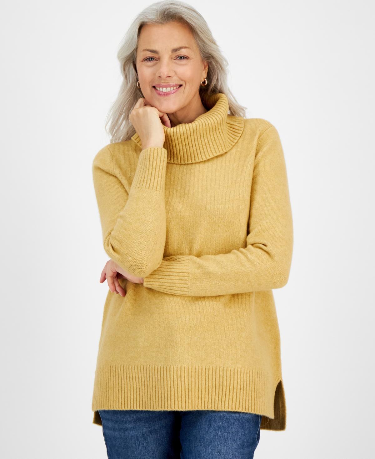 Style & Co Womens Rib-Knit Turtleneck Long-Sleeve Sweater, Created for Macys Product Image