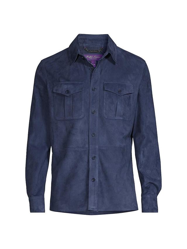 Mens Barron Suede Shirt Jacket Product Image