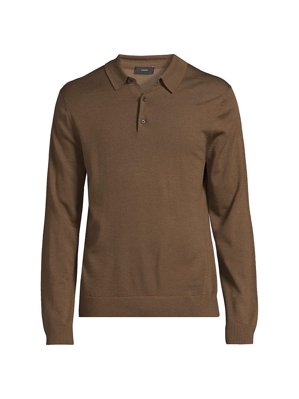 Mens Merino Wool Polo Sweater Product Image