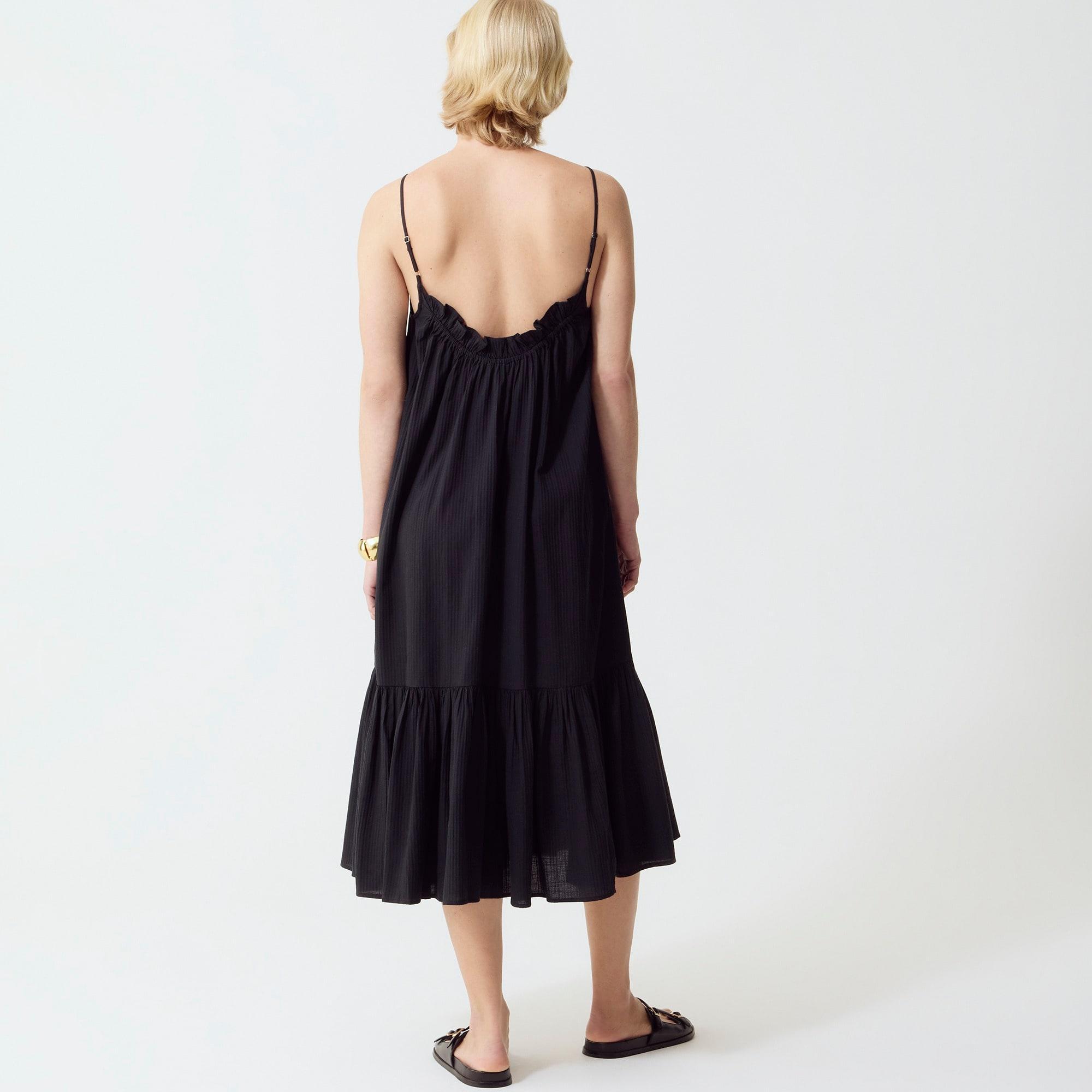 Ruffle beach dress in airy gauze Product Image