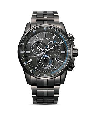 Men's Citizen Eco-DriveÂ® Pcat Chronograph Black Watch (Model: Cb5887-55H) Product Image