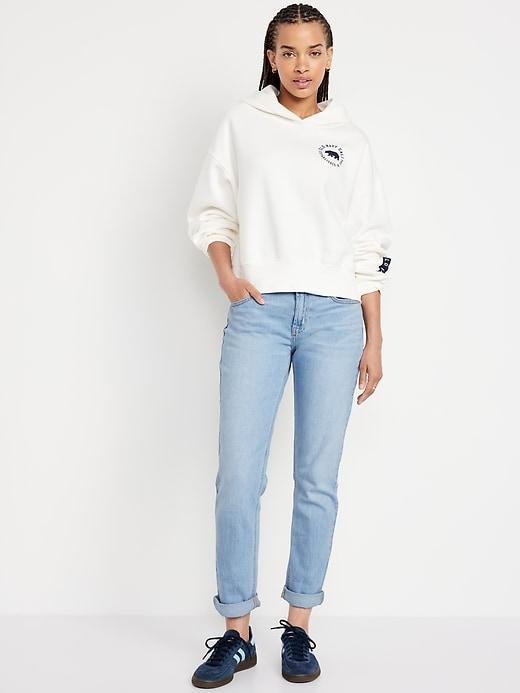 Mid-Rise Wow Boyfriend Straight Jeans Product Image