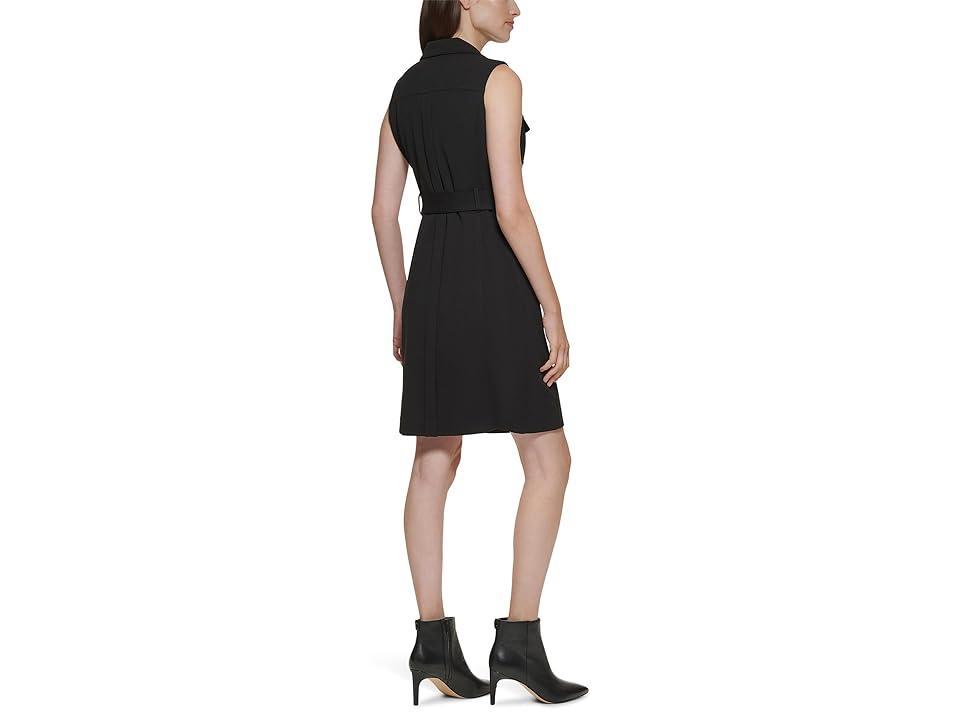 Calvin Klein Scuba Crepe Motto Dress Women's Dress Product Image