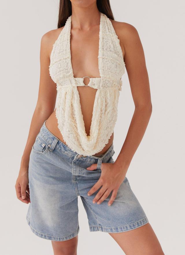 Island Hues Halter Top - Ivory Product Image