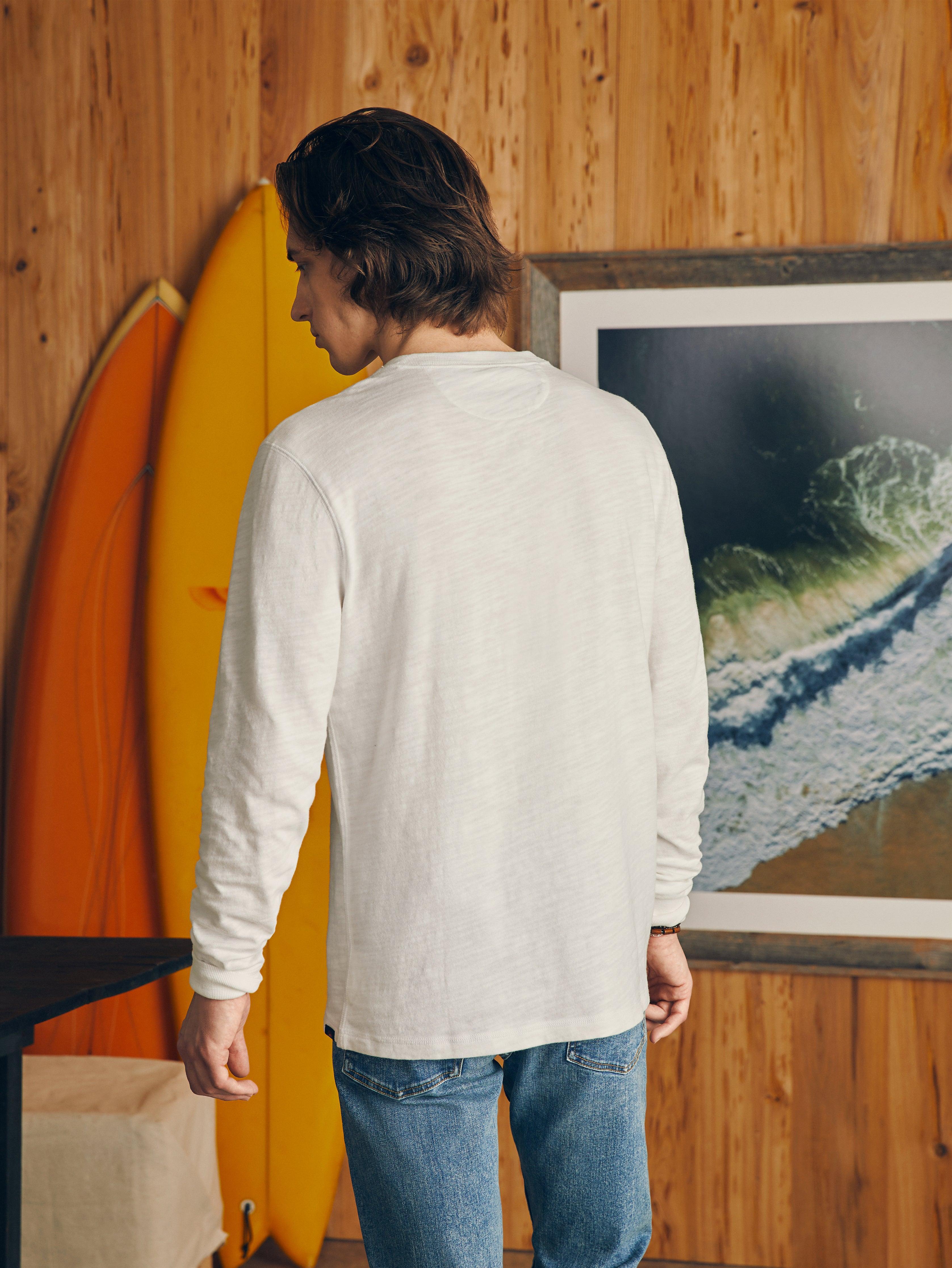 Sunwashed Slub Henley - White Product Image