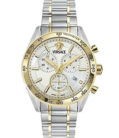 Mens V-Code 41mm Two-Tone Chronograph Watch Product Image