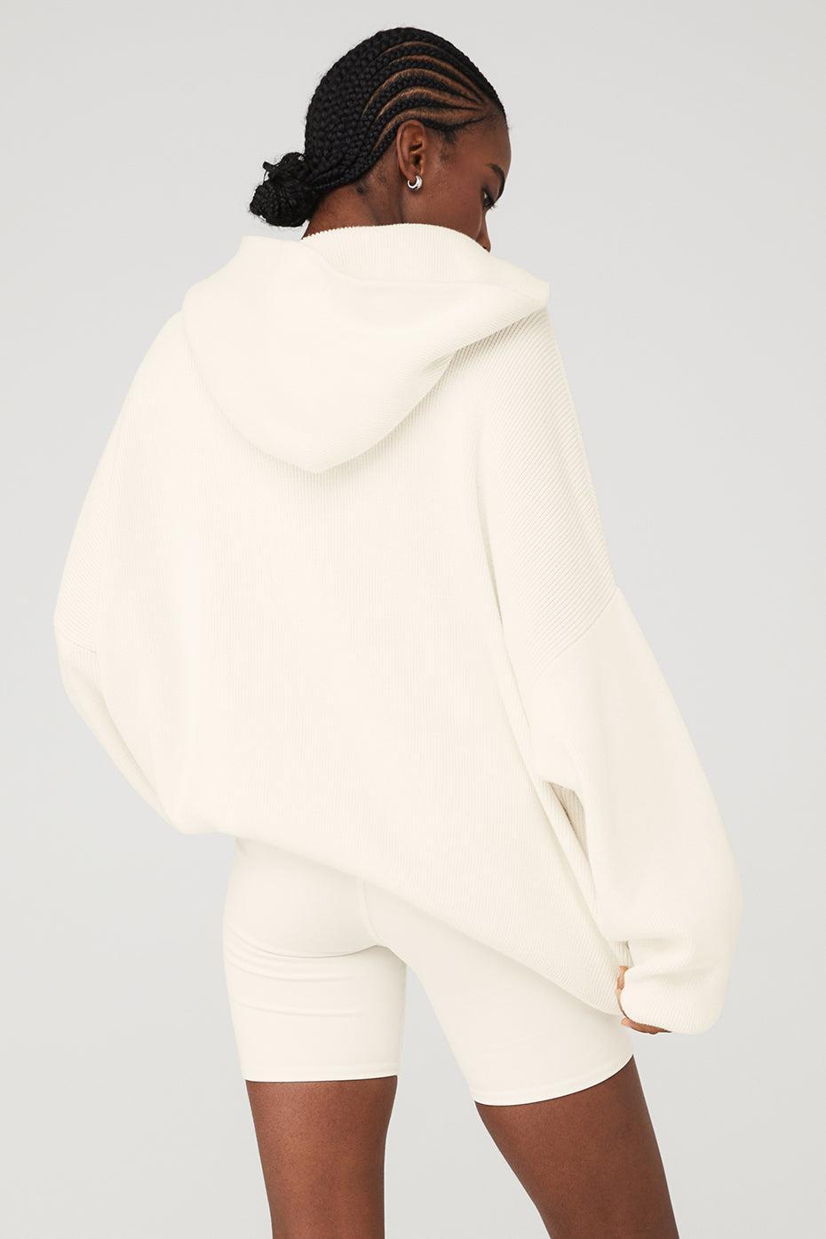 Scholar Hooded Sweater - Ivory Female Product Image