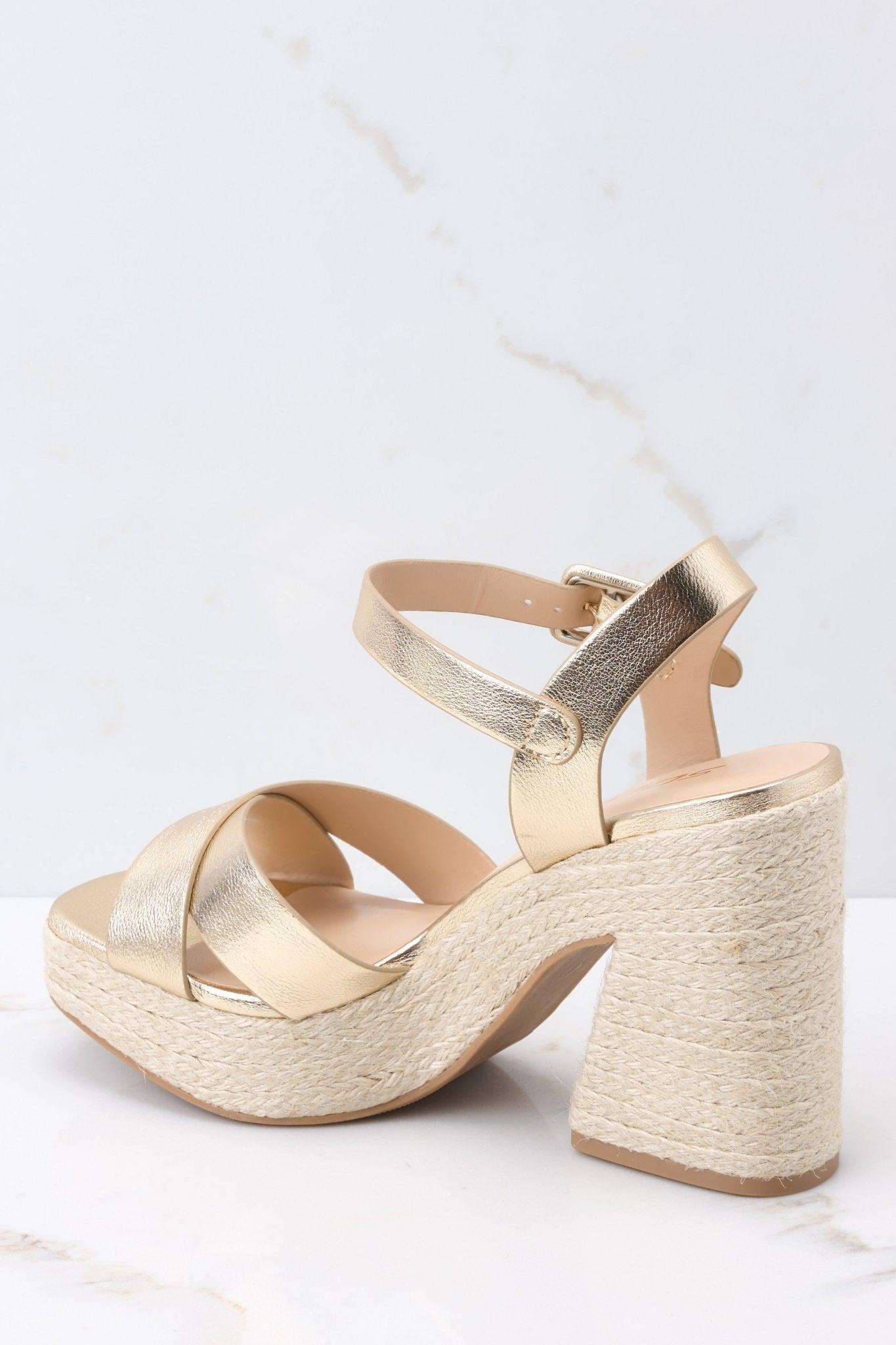 Rocking With You Gold Sandals Product Image