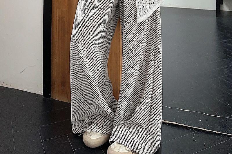 High Waist Plain Wide Leg Pants Product Image