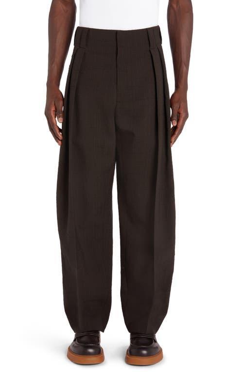 Bottega Veneta Crosshatch Detail Pleated Pants Product Image