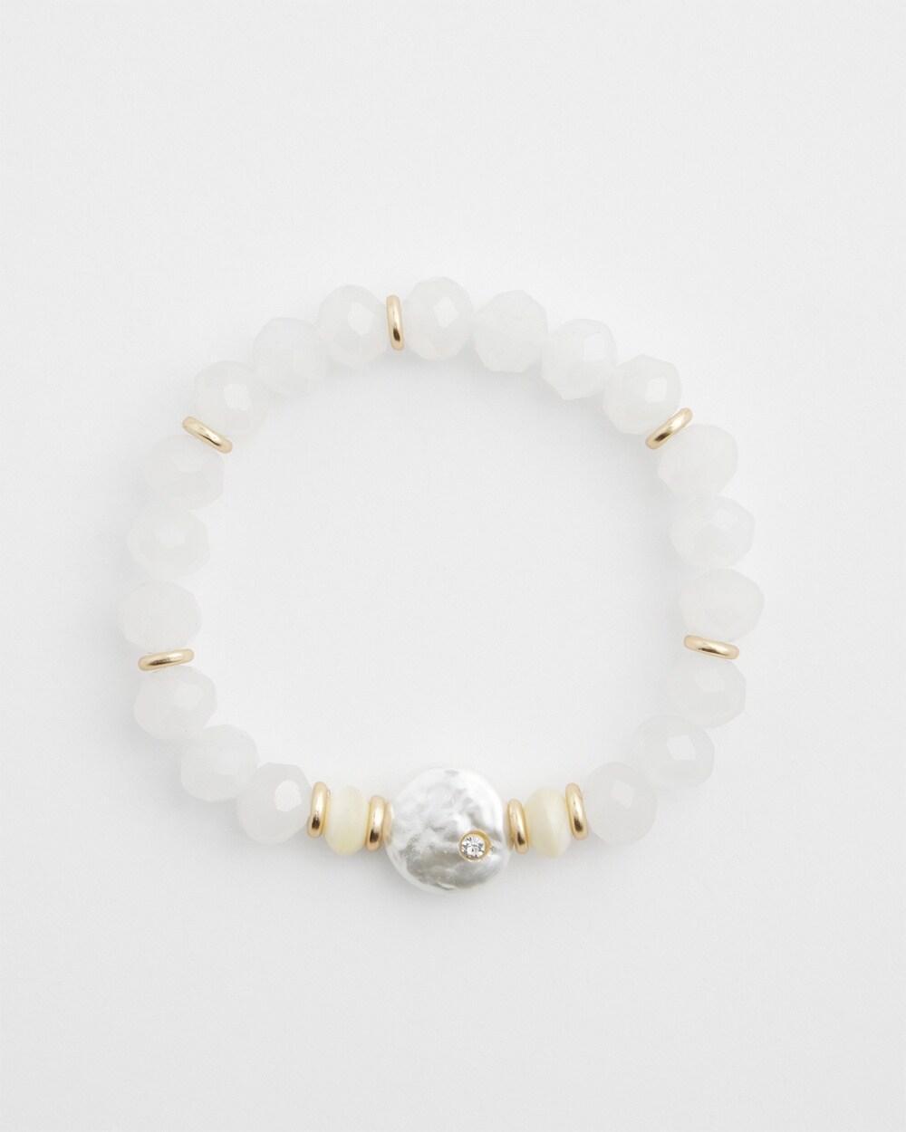 Faux Pearl Hero Stretch Bracelet   Chico's - Alabaster - Women Product Image