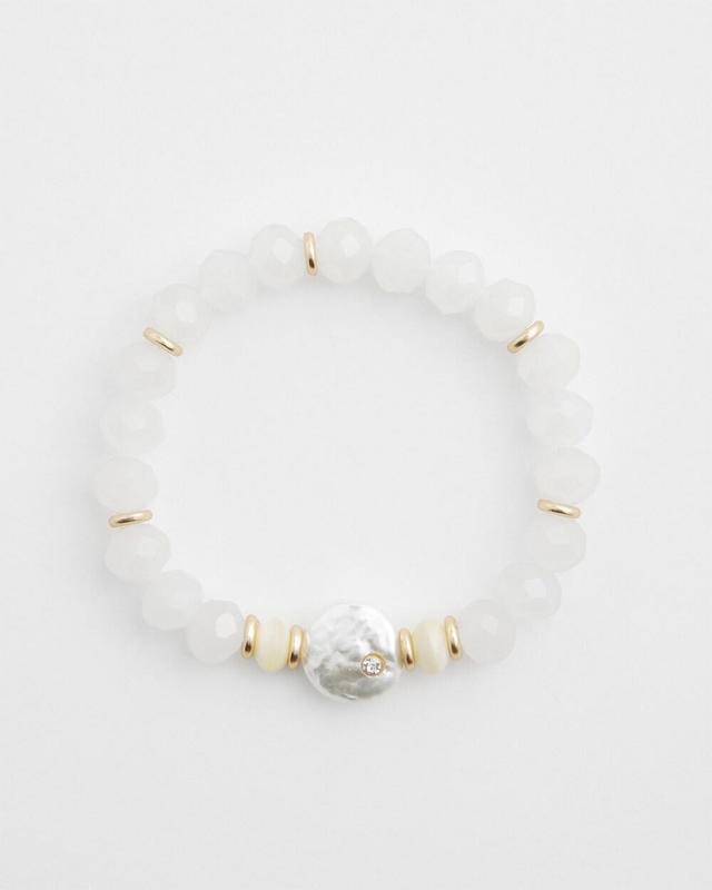 Faux Pearl Hero Stretch Bracelet   Chico's - Alabaster - Women Product Image