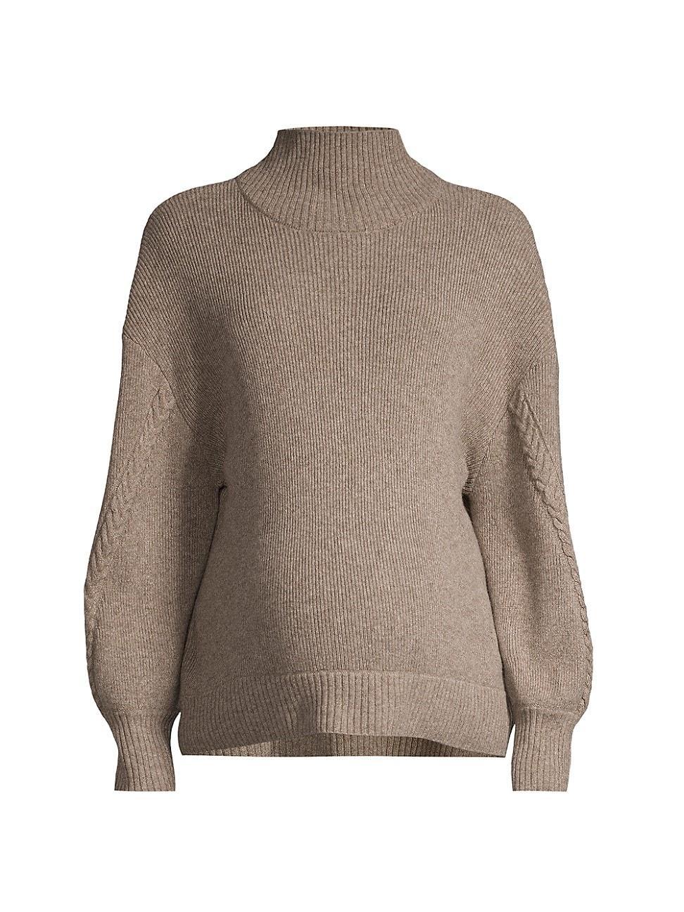 Womens Crystal Wool-Blend Mock Turtleneck Maternity Sweater Product Image