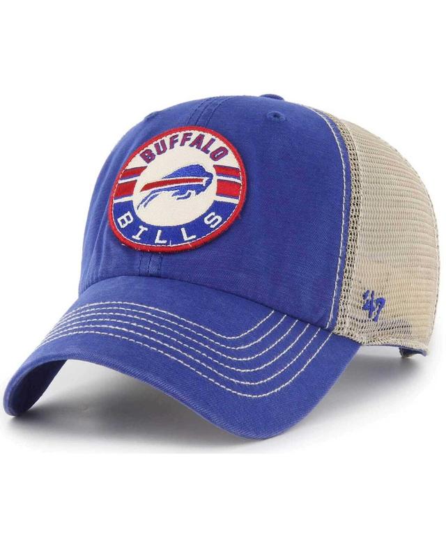 Mens 47 Royal/Natural Buffalo Bills Notch Trucker Clean Up Adjustable Hat Product Image