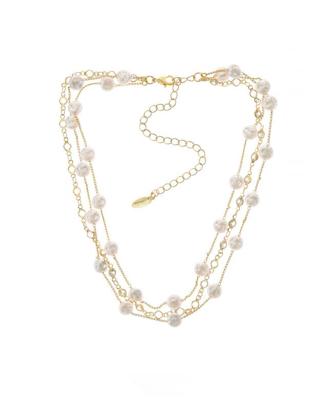 Ettika Imitation Pearl & Cubic Zirconia Layered Necklace Product Image