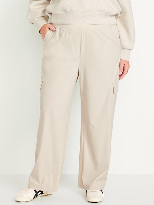 High-Waisted SleekTech Wide-Leg Cargo Pants Product Image