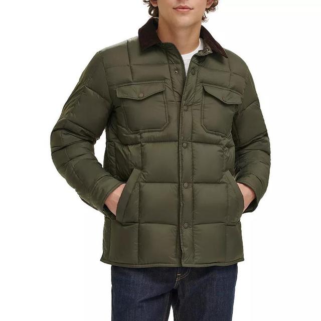 Mens Dockers Midweight Quilted Shacket with Corduroy Collar Product Image