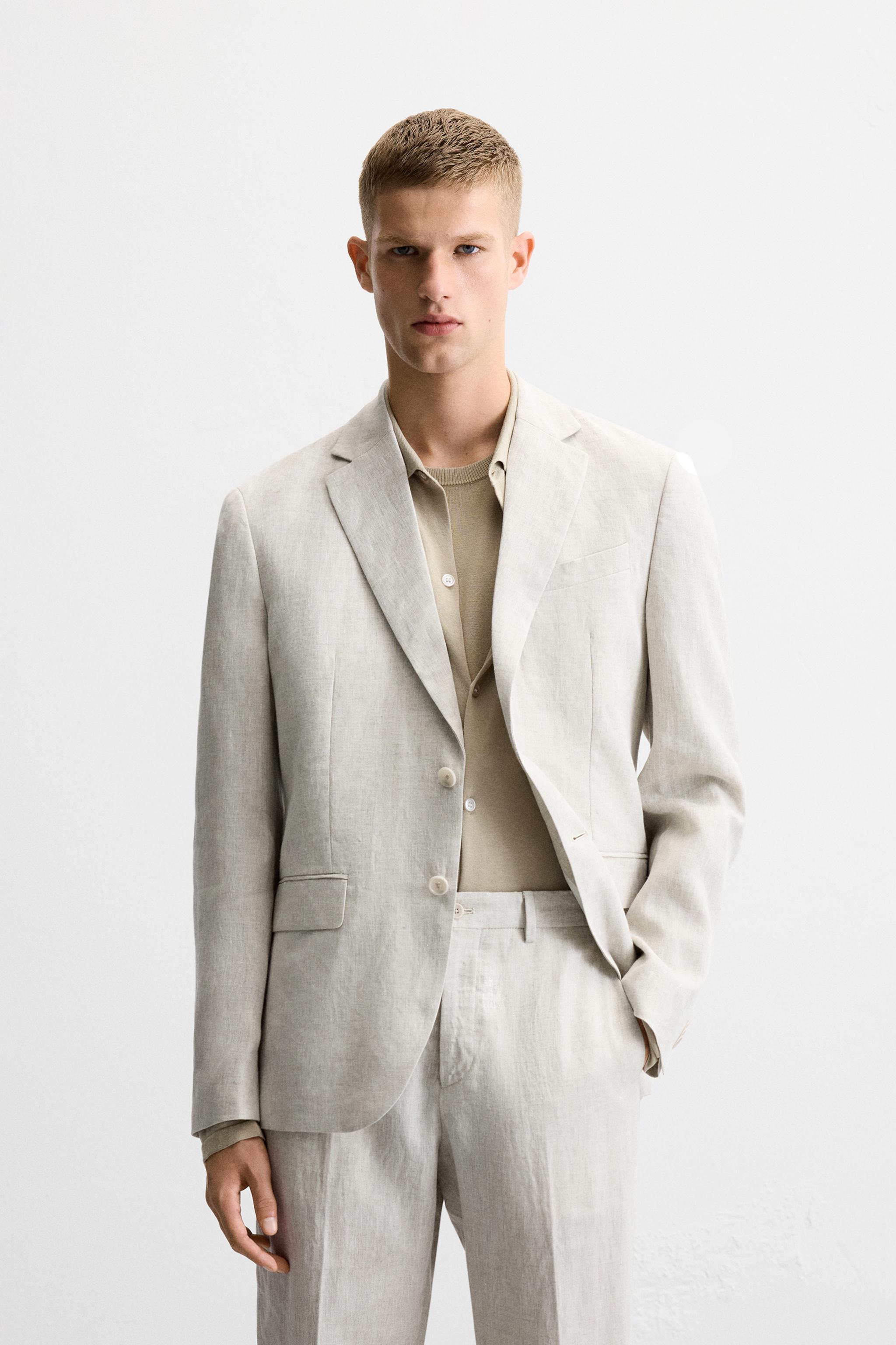 SUIT JACKET IN 100% LINEN Product Image