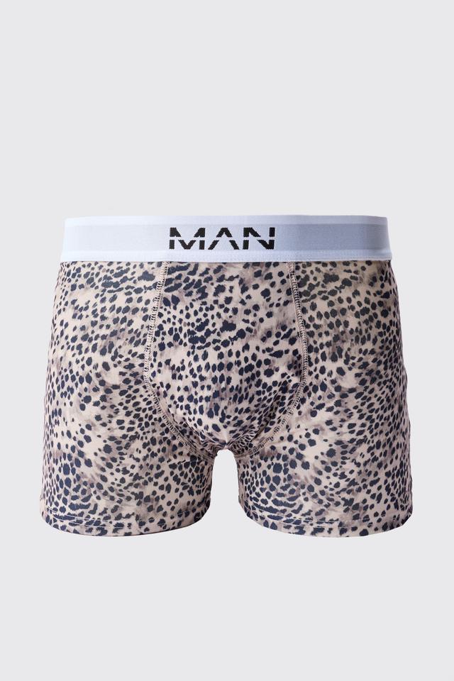 Man Leopard Printed Boxers | boohooMAN USA Product Image