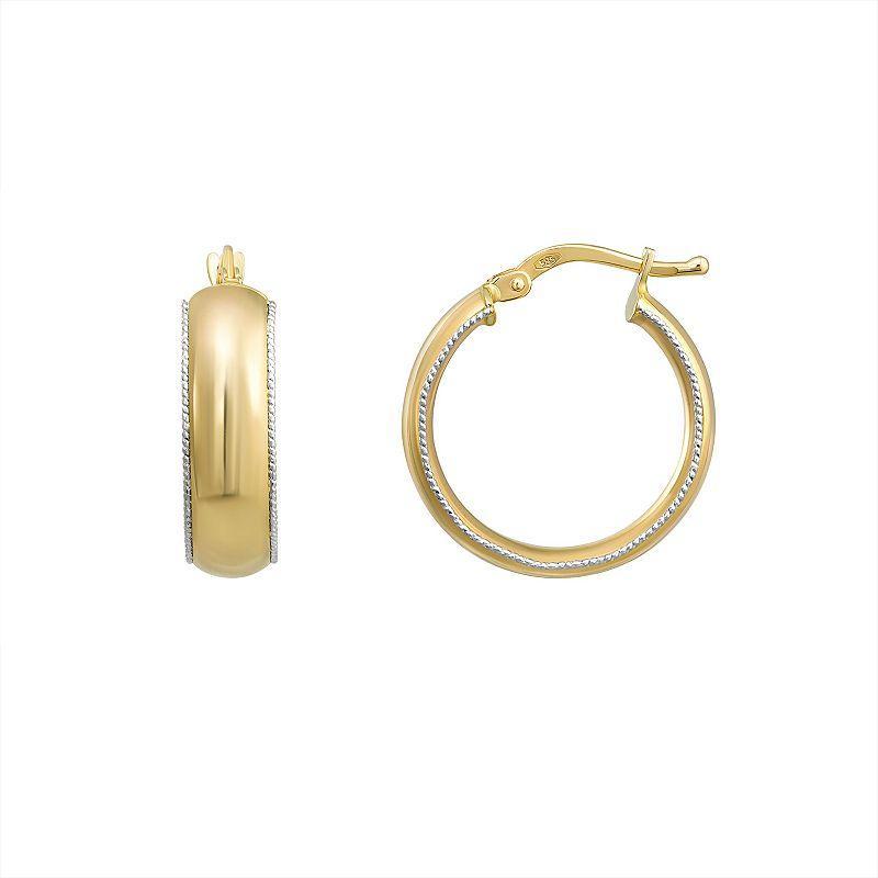 Forever 14K Wire-Edged Hoop Earrings, Womens, 14k Gold Product Image