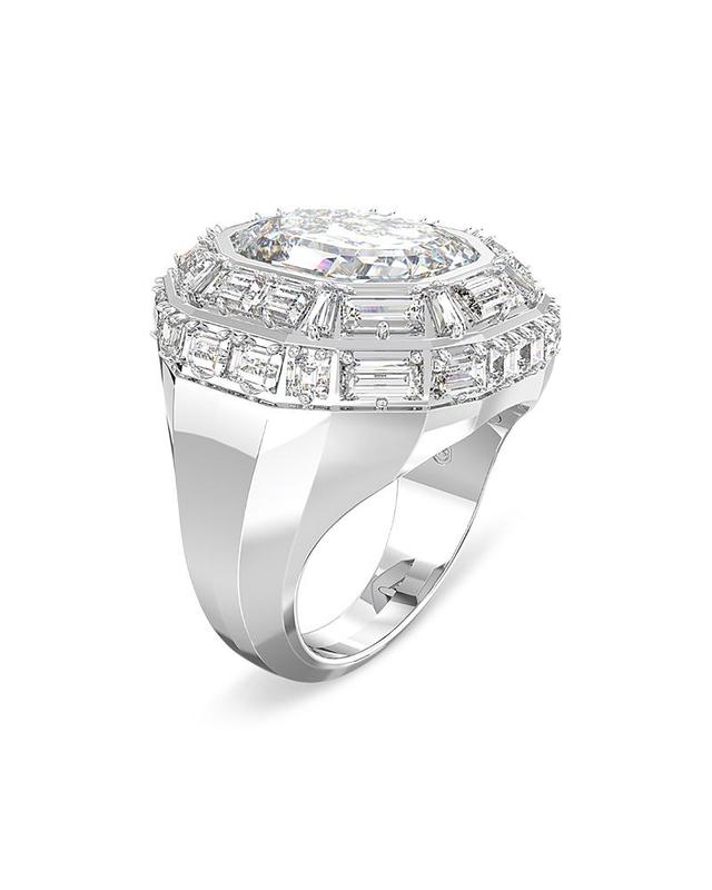 Swarovski Mesmera Mixed Cut Octagon Cocktail Ring in Rhodium Plated Product Image