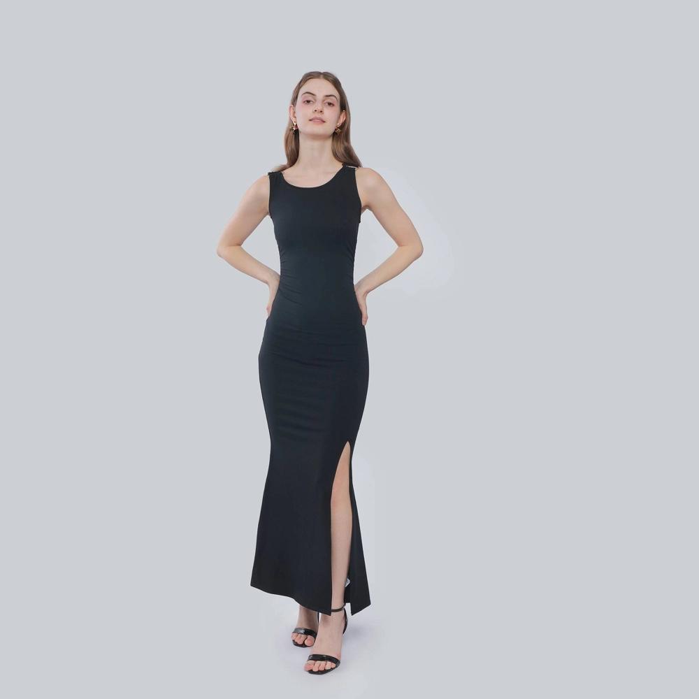 Womens Knit Maxi Bodycon Dress - Wild Fable Black XL Product Image