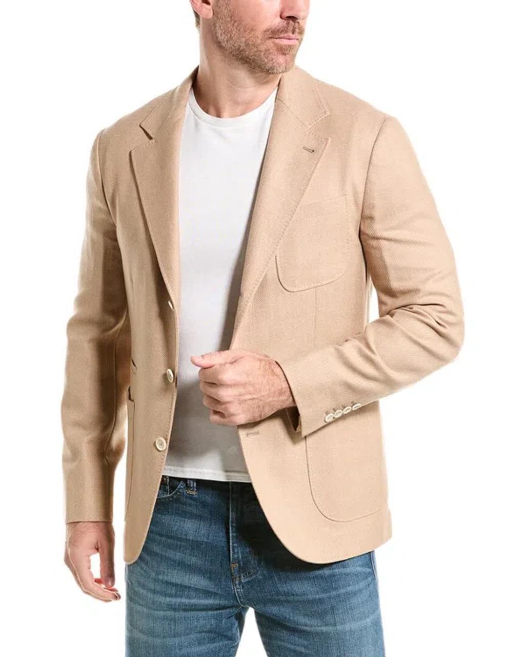 Wool-blend Jacket In Brown Product Image