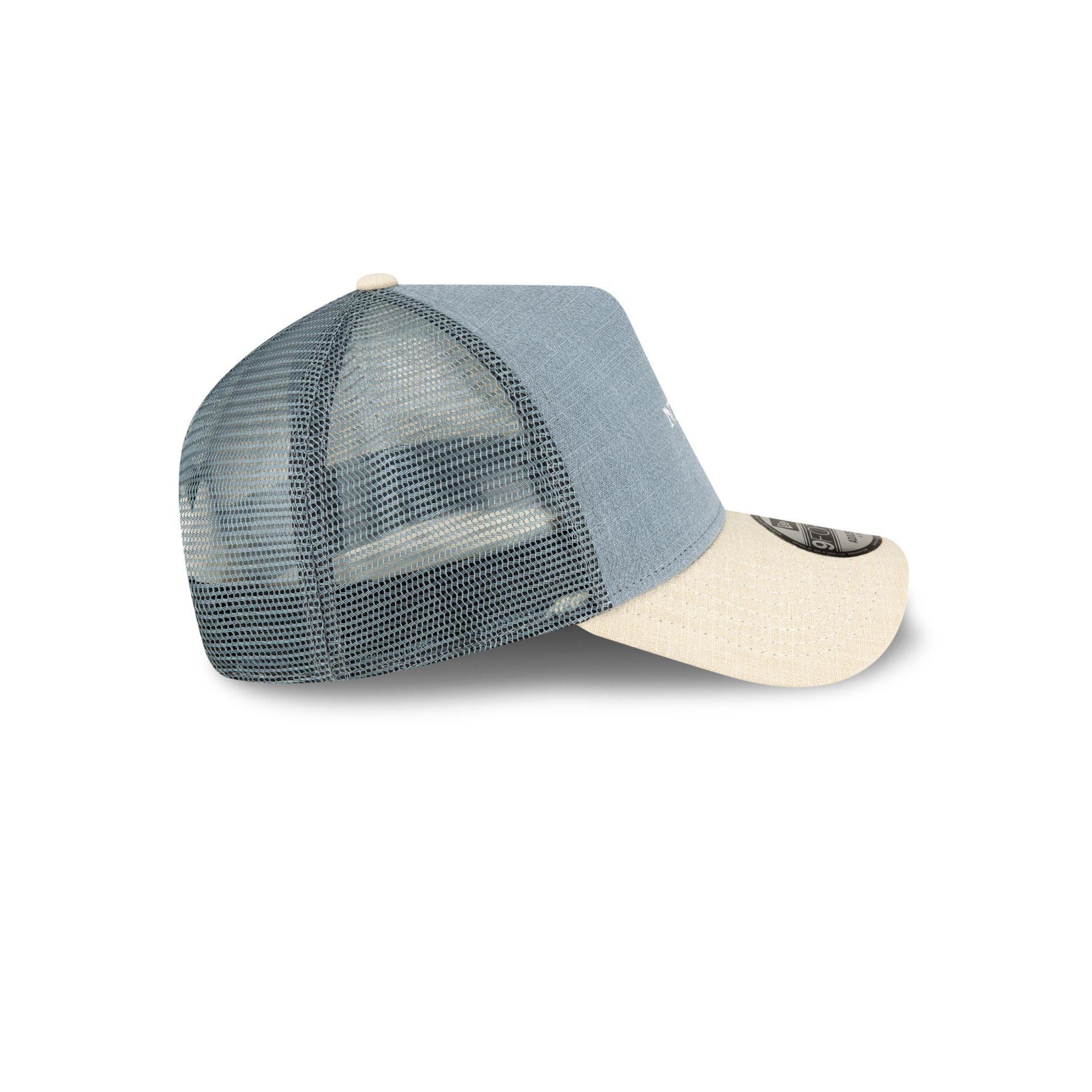 New Era Cap Soft Linen Slate 9FORTY A-Frame Trucker Hat Male Product Image