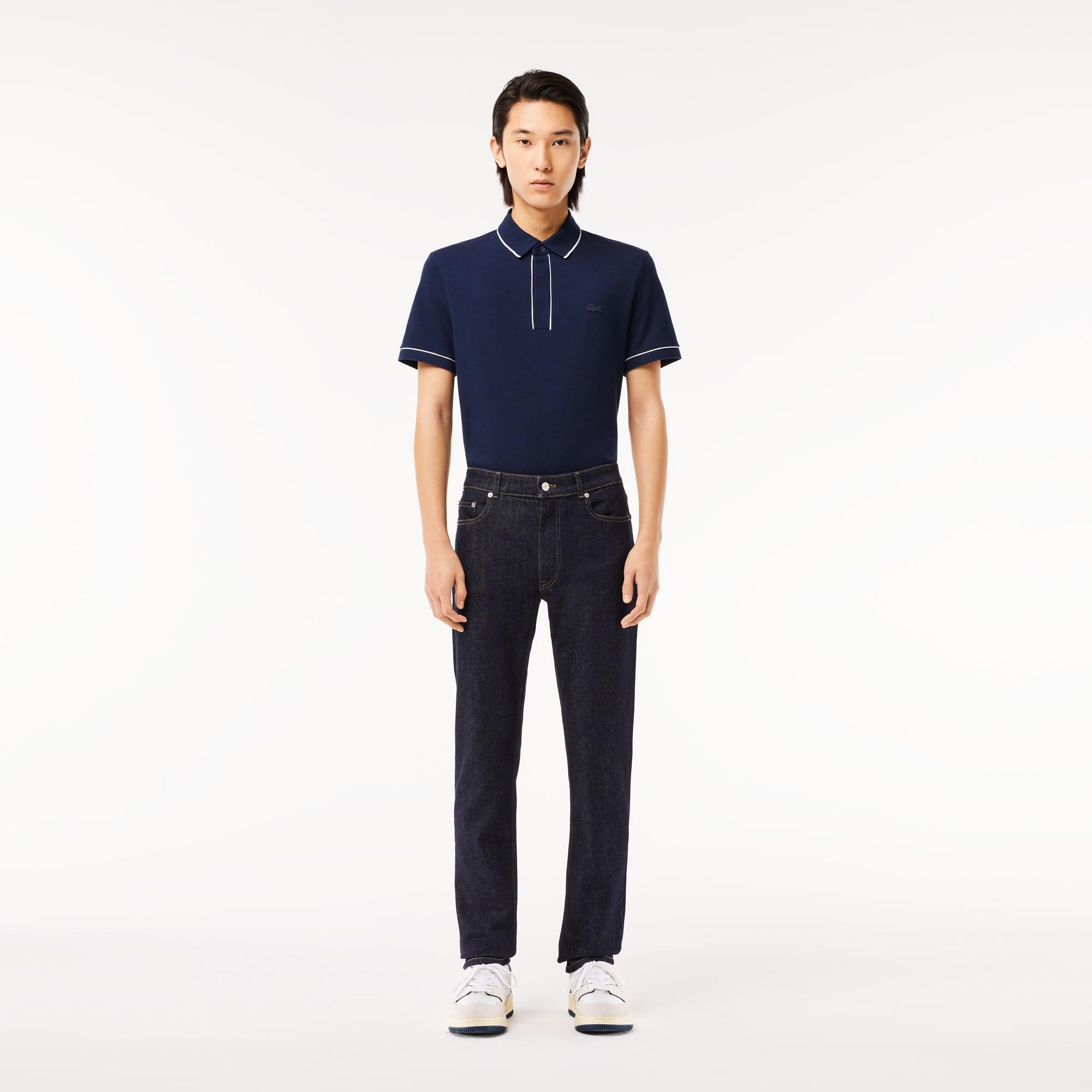 Slim Fit Stretch Cotton Denim Jeans Product Image