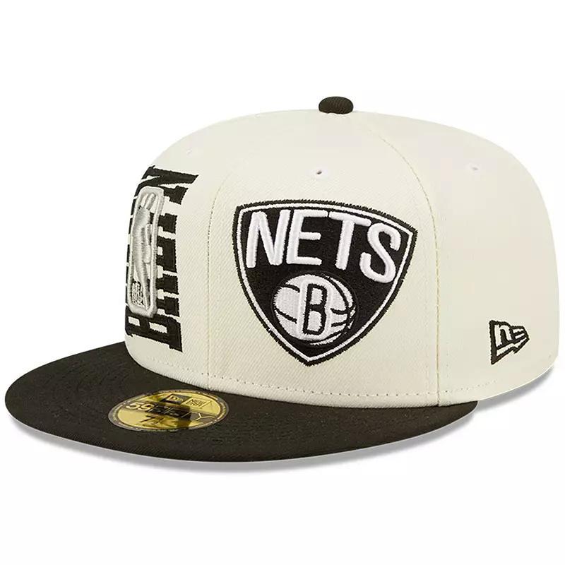 Mens New Era Cream Brooklyn Nets 2022 NBA Draft 59FIFTY Fitted Hat Product Image