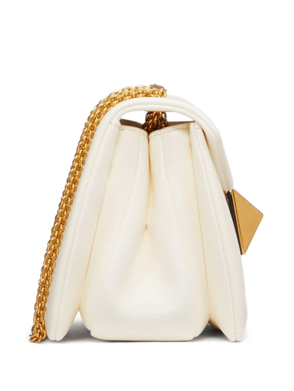 One Stud Nappa-leather Shoulder Bag In Ivory Product Image