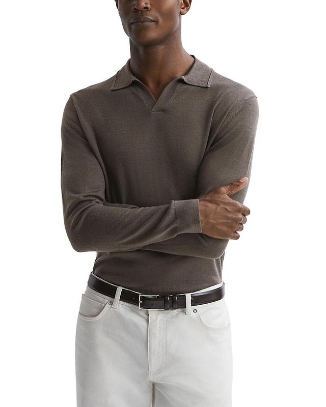 Mens Milburn Wool Knit Polo Sweater Product Image