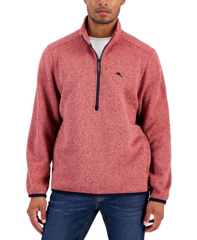 Tommy Bahama Mens Shoal Bay Quarter-Zip Mock-Neck Fleece Sweater Product Image