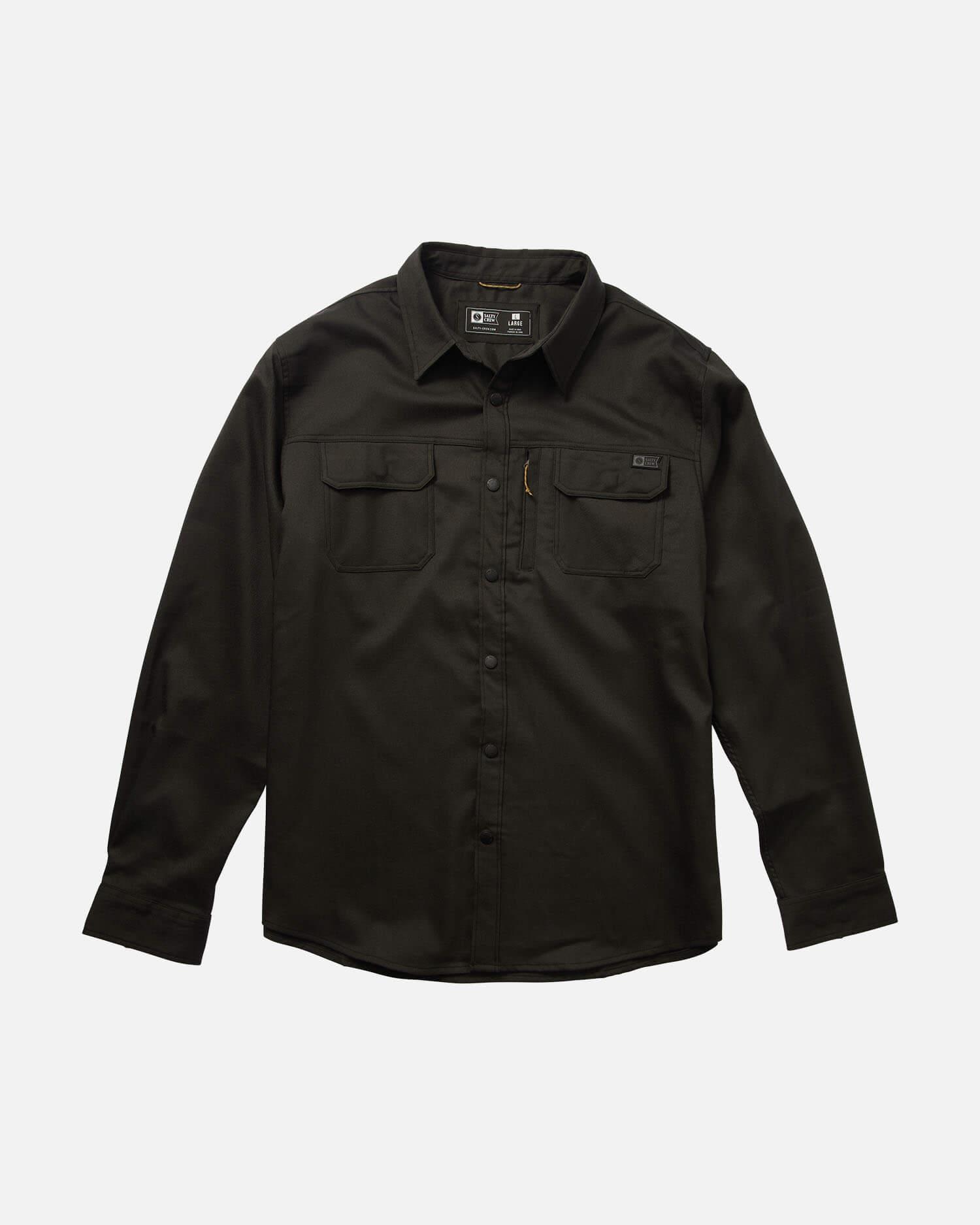 Fathom L/S Tech Flannel - Solid Black Product Image