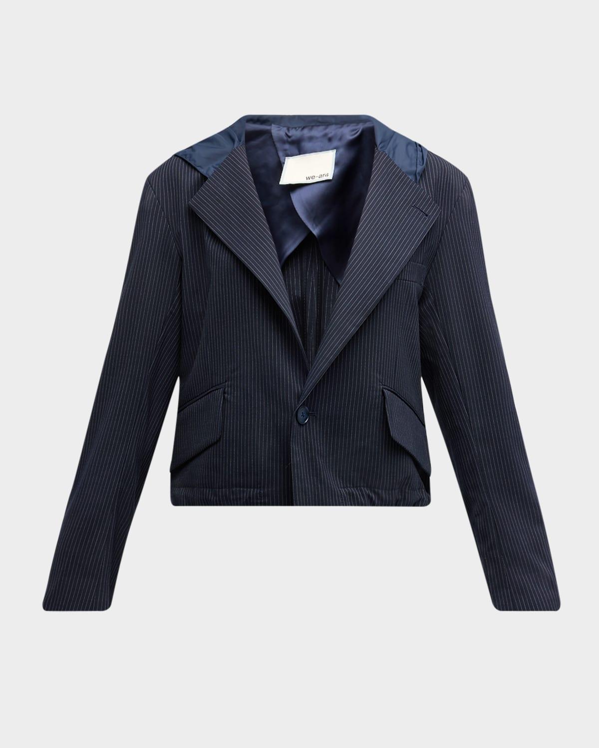 The Cropped Hooded Blazer Product Image