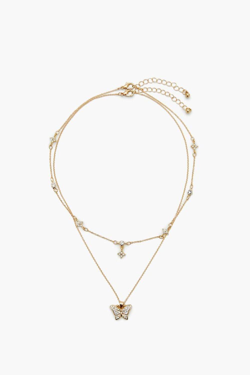 Layered Butterfly Necklace Set | Forever 21 Product Image