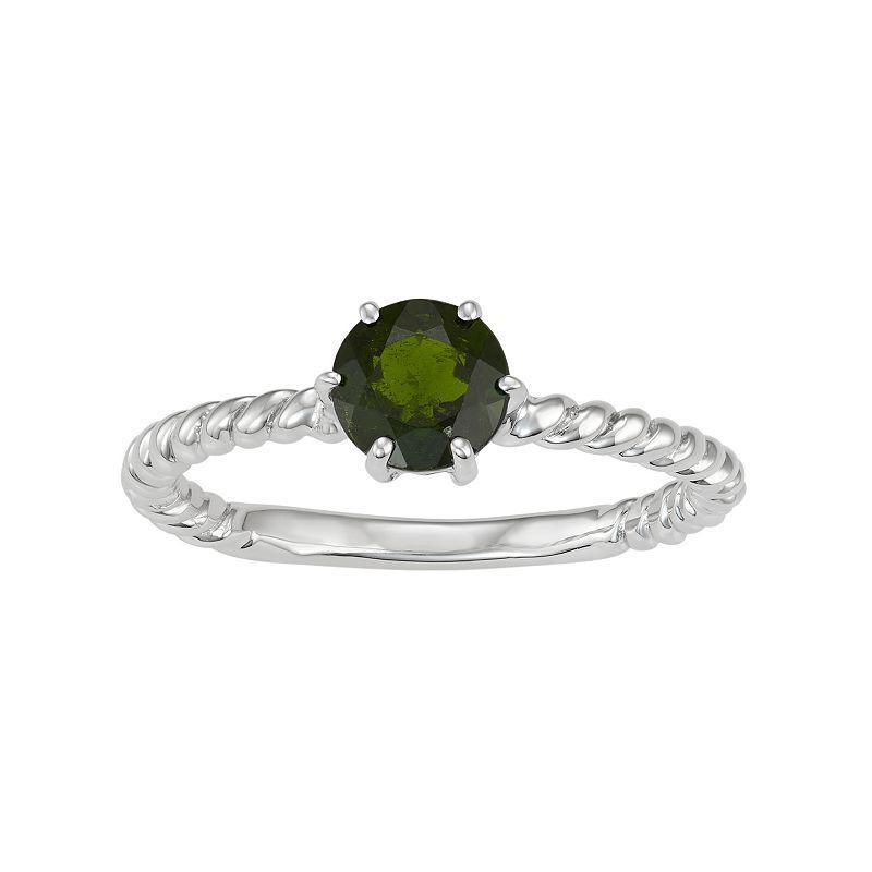 Jewelexcess Sterling Silver Chrome Diopside Ring, Womens Green Product Image