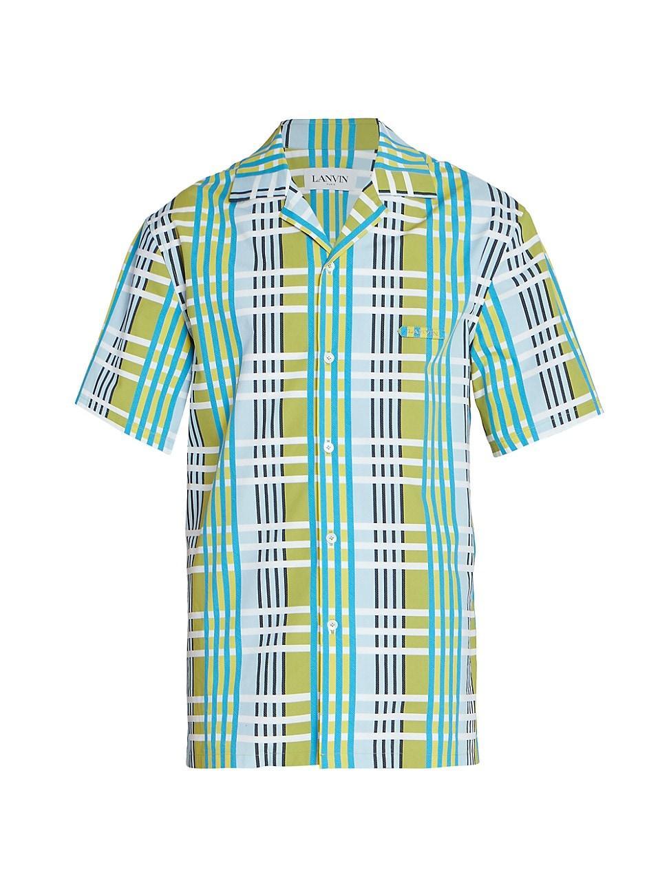 Mens Plaid Bowling Shirt Product Image