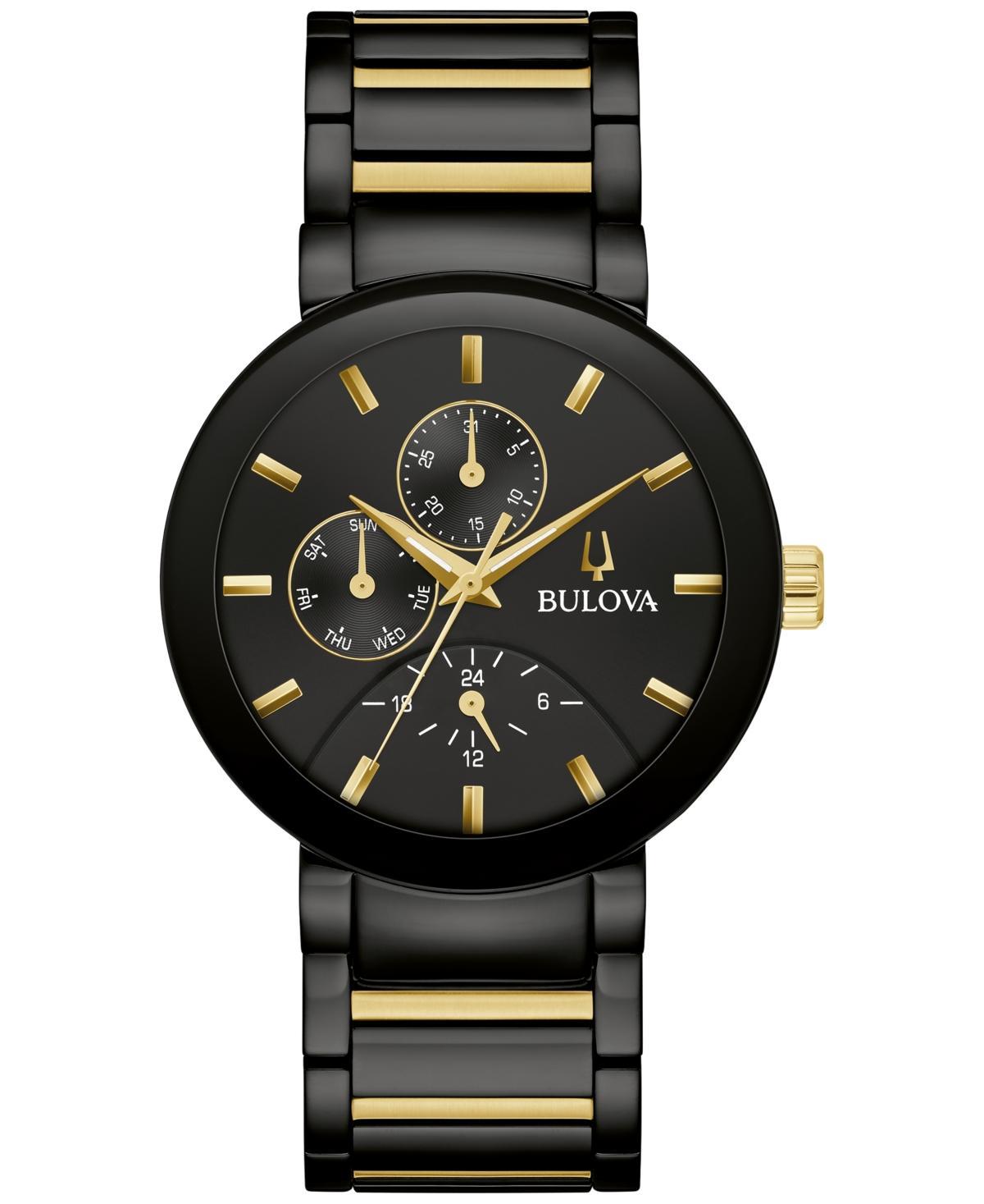 Men's Bulova Modern Black Dial Watch in Black Ion-Plated Stainless Steel (Model 98C149) Product Image