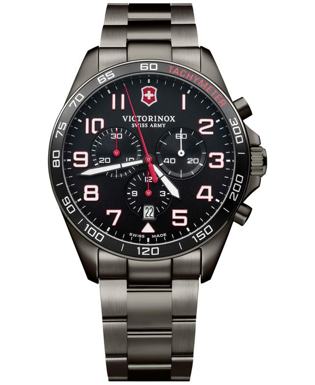 Victorinox Mens Chronograph Fieldforce Sport Gray Pvd Stainless Steel Bracelet Watch 42mm - Gray Product Image