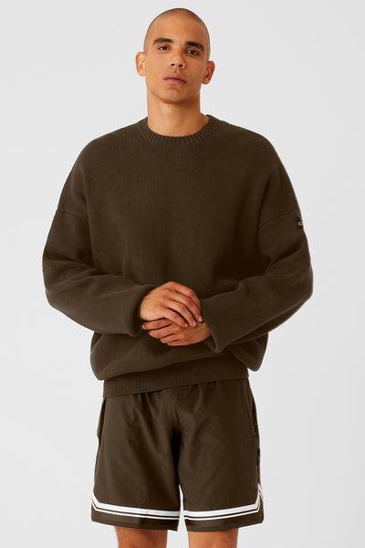 Scholar Crew Neck Sweater - Espresso Male Product Image