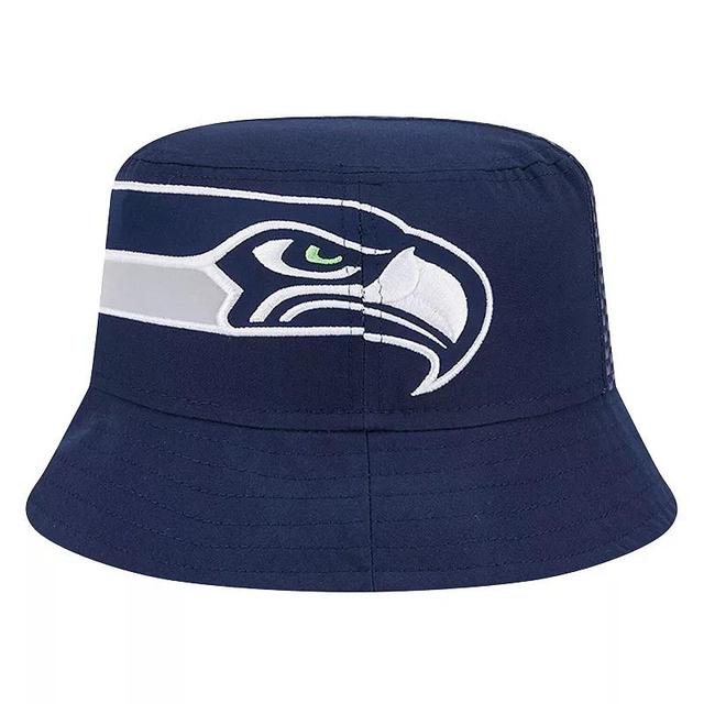 Mens New Era College Navy Seattle Seahawks Helmet Bucket Hat Product Image