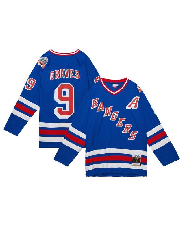 Mens Mitchell & Ness Adam Graves Royal New York Rangers 1993/94 Blue Line Player Jersey - Royal Product Image