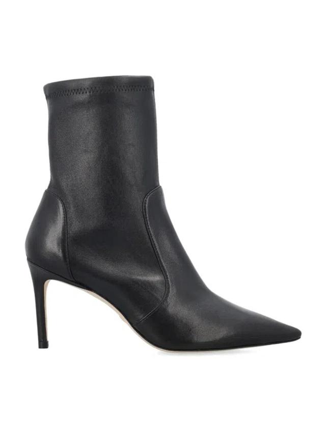 85mm Stuart Leather Ankle Boots In Black Product Image