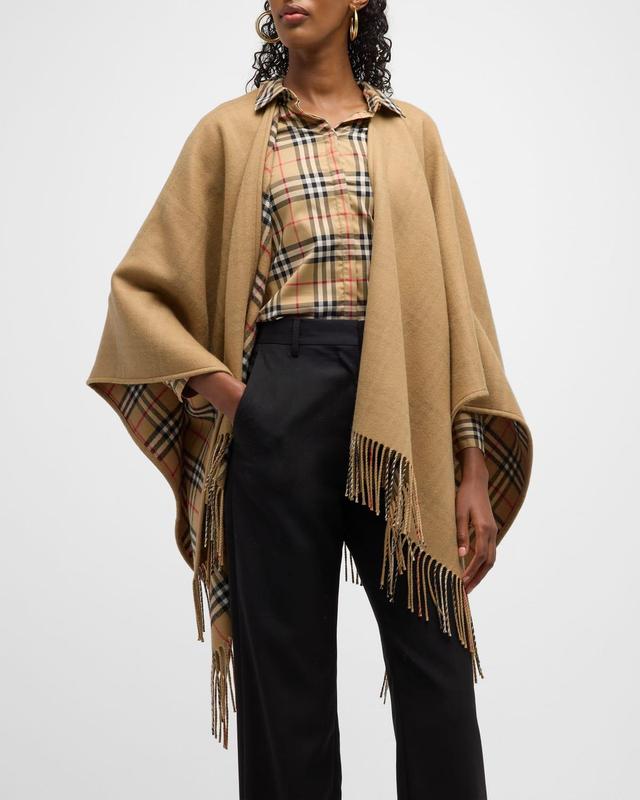 Charlotte Check Wool Cape Product Image