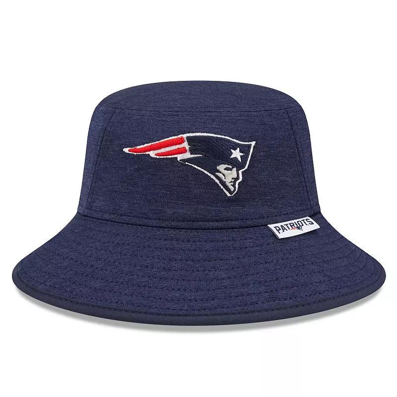 Mens New Era Heather Navy New England Patriots Bucket Hat Product Image