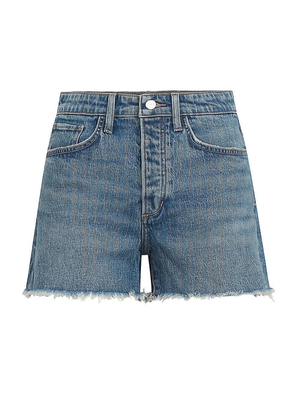 Womens The Jessie Frayed Denim Shorts Product Image