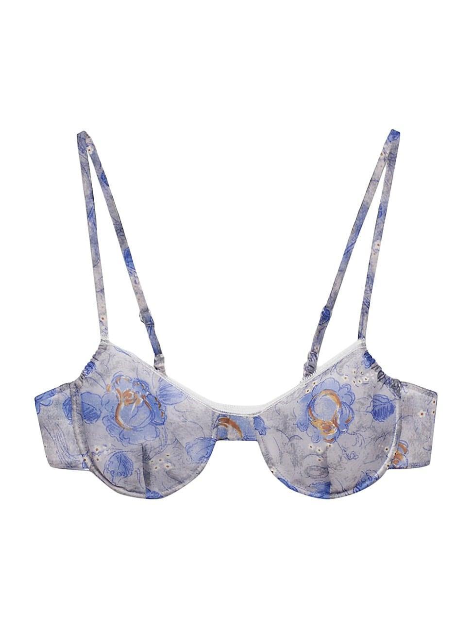 Womens Printed Nylonette Bra Top Product Image