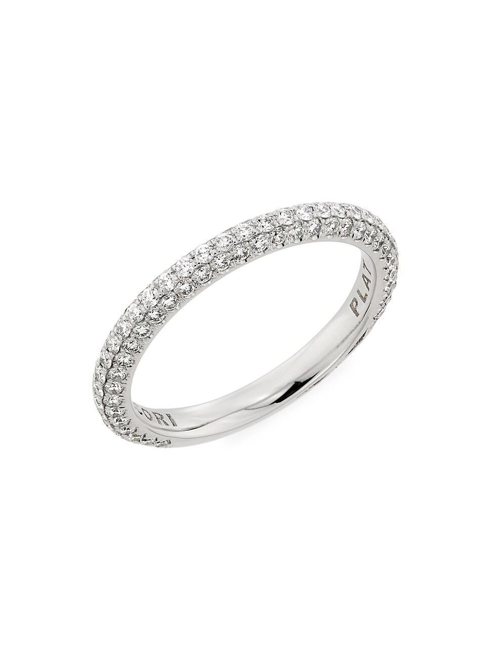 Womens Founders Collection Triple Row Platinum & 0.71 TCW Diamond Pav Band Product Image