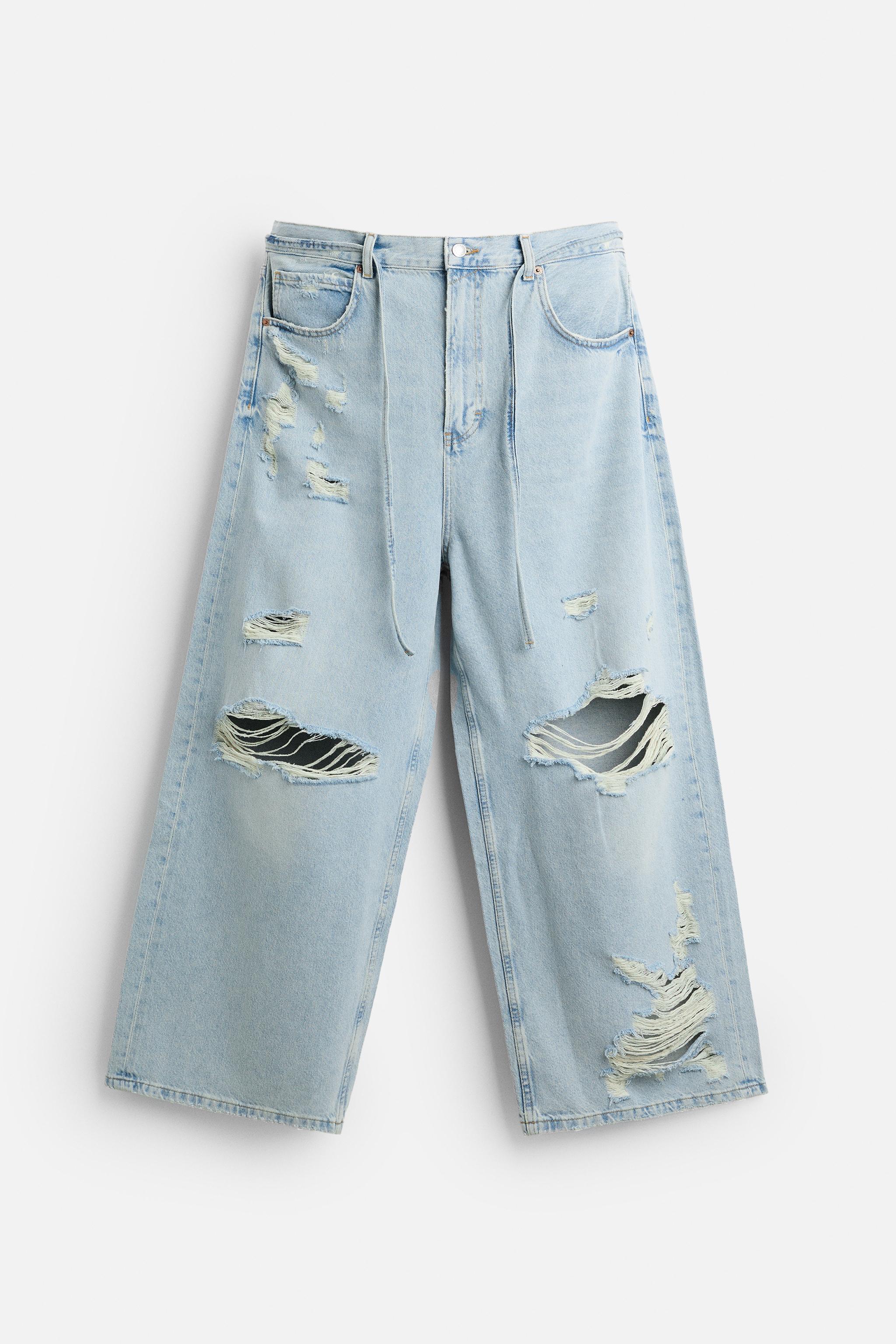 RIPPED BAGGY FIT JEANS Product Image